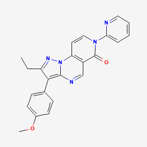 molecular formula C23H19N5O2 B5117533 2-ethyl-3-(4-methoxyphenyl)-7-(pyridin-2-yl)pyrazolo[1,5-a]pyrido[3,4-e]pyrimidin-6(7H)-one 
