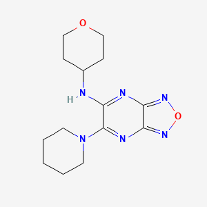 molecular formula C14H20N6O2 B5117541 N-(oxan-4-yl)-5-piperidin-1-yl-[1,2,5]oxadiazolo[3,4-b]pyrazin-6-amine 