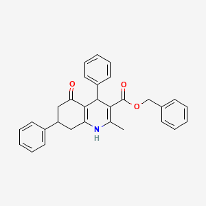 molecular formula C30H27NO3 B5117571 Benzyl 2-methyl-5-oxo-4,7-diphenyl-1,4,5,6,7,8-hexahydroquinoline-3-carboxylate 