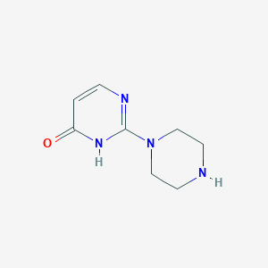 molecular formula C8H12N4O B511759 2-piperazin-1-yl-1H-pyrimidin-6-one CAS No. 55745-84-1