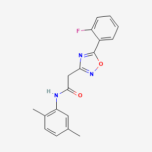 molecular formula C18H16FN3O2 B5117764 N-(2,5-dimethylphenyl)-2-[5-(2-fluorophenyl)-1,2,4-oxadiazol-3-yl]acetamide 
