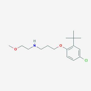 molecular formula C16H26ClNO2 B5117783 3-(2-tert-butyl-4-chlorophenoxy)-N-(2-methoxyethyl)propan-1-amine 