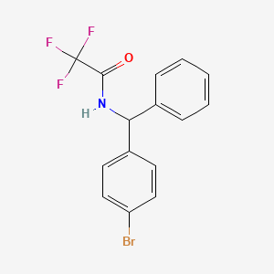 molecular formula C15H11BrF3NO B5117812 N-[(4-bromophenyl)-phenylmethyl]-2,2,2-trifluoroacetamide 