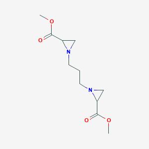 molecular formula C11H18N2O4 B5117855 Dimethyl 1,1'-(propane-1,3-diyl)bis(aziridine-2-carboxylate) 