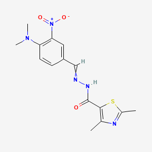 N'-[4-(dimethylamino)-3-nitrobenzylidene]-2,4-dimethyl-1,3-thiazole-5-carbohydrazide