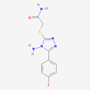 2-{[4-amino-5-(4-fluorophenyl)-4H-1,2,4-triazol-3-yl]sulfanyl}acetamide