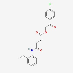 2-(4-chlorophenyl)-2-oxoethyl 4-[(2-ethylphenyl)amino]-4-oxobutanoate