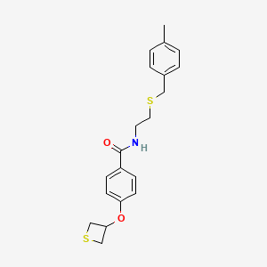 N-{2-[(4-methylbenzyl)thio]ethyl}-4-(3-thietanyloxy)benzamide