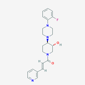 (3R*,4R*)-4-[4-(2-fluorophenyl)-1-piperazinyl]-1-[(2E)-3-(3-pyridinyl)-2-propenoyl]-3-piperidinol