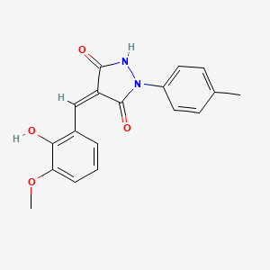 4-(2-hydroxy-3-methoxybenzylidene)-1-(4-methylphenyl)-3,5-pyrazolidinedione