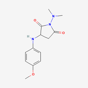 1-(dimethylamino)-3-[(4-methoxyphenyl)amino]-2,5-pyrrolidinedione