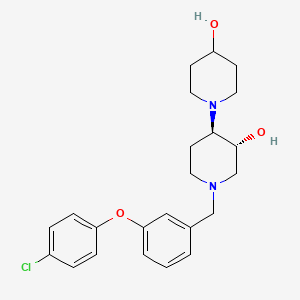 (3'R*,4'R*)-1'-[3-(4-chlorophenoxy)benzyl]-1,4'-bipiperidine-3',4-diol