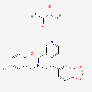 molecular formula C25H25BrN2O7 B5118053 2-(1,3-benzodioxol-5-yl)-N-[(5-bromo-2-methoxyphenyl)methyl]-N-(pyridin-3-ylmethyl)ethanamine;oxalic acid 