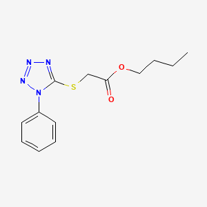 molecular formula C13H16N4O2S B5118105 Butyl 2-(1-phenyltetrazol-5-yl)sulfanylacetate 