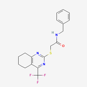 molecular formula C18H18F3N3OS B5118211 N-benzyl-2-[[4-(trifluoromethyl)-5,6,7,8-tetrahydroquinazolin-2-yl]sulfanyl]acetamide 