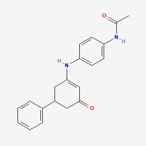 molecular formula C20H20N2O2 B5118303 N-[4-[(3-oxo-5-phenylcyclohexen-1-yl)amino]phenyl]acetamide 