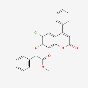 molecular formula C25H19ClO5 B5118347 ethyl [(6-chloro-2-oxo-4-phenyl-2H-chromen-7-yl)oxy](phenyl)acetate 