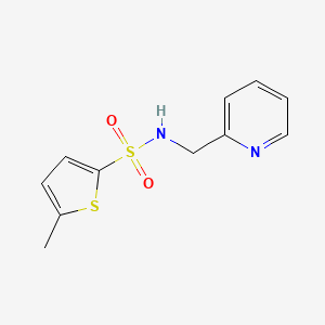molecular formula C11H12N2O2S2 B5118425 5-methyl-N-(pyridin-2-ylmethyl)thiophene-2-sulfonamide 