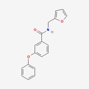molecular formula C18H15NO3 B5118443 N-(furan-2-ylmethyl)-3-phenoxybenzamide 
