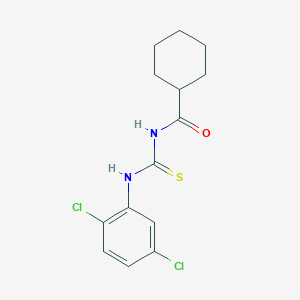 molecular formula C14H16Cl2N2OS B5118674 N-[(2,5-dichlorophenyl)carbamothioyl]cyclohexanecarboxamide 