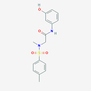 molecular formula C16H18N2O4S B5118745 N-(3-hydroxyphenyl)-2-[methyl-(4-methylphenyl)sulfonylamino]acetamide 