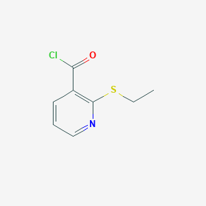 molecular formula C8H8ClNOS B051188 2-(Ethylthio)Nicotinoyl Chloride CAS No. 123116-01-8