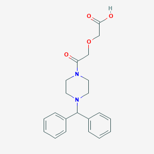 molecular formula C21H24N2O4 B511882 {2-[4-(Diphenylmethyl)piperazin-1-yl]-2-oxoethoxy}acetic acid CAS No. 681800-91-9