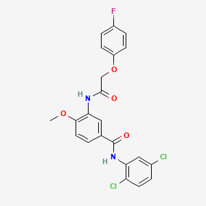 molecular formula C22H17Cl2FN2O4 B5118898 N-(2,5-dichlorophenyl)-3-[[2-(4-fluorophenoxy)acetyl]amino]-4-methoxybenzamide 