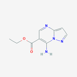 molecular formula C9H10N4O2 B051189 Ethyl 7-aminopyrazolo[1,5-a]pyrimidine-6-carboxylate CAS No. 43024-66-4