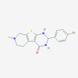 molecular formula C16H16BrN3OS B511890 2-(4-bromophenyl)-7-methyl-2,3,5,6,7,8-hexahydropyrido[4',3':4,5]thieno[2,3-d]pyrimidin-4(1H)-one CAS No. 313958-19-9