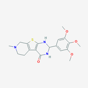 molecular formula C19H23N3O4S B511894 7-methyl-2-(3,4,5-trimethoxyphenyl)-2,3,5,6,7,8-hexahydropyrido[4',3':4,5]thieno[2,3-d]pyrimidin-4(1H)-one CAS No. 353462-94-9
