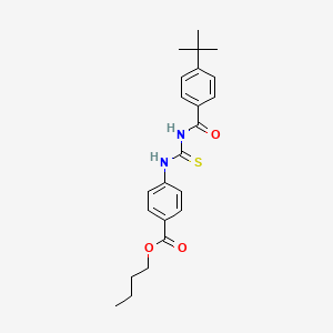 molecular formula C23H28N2O3S B5118946 Butyl 4-({[(4-tert-butylphenyl)carbonyl]carbamothioyl}amino)benzoate 