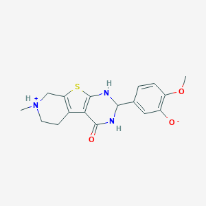 2-Methoxy-5-(11-methyl-3-oxo-8-thia-4,6-diaza-11-azoniatricyclo[7.4.0.02,7]trideca-1(9),2(7)-dien-5-yl)phenolate