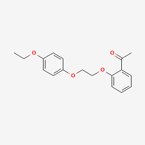 molecular formula C18H20O4 B5118985 1-[2-[2-(4-Ethoxyphenoxy)ethoxy]phenyl]ethanone 