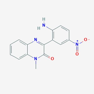 molecular formula C15H12N4O3 B5119098 3-(2-Amino-5-nitrophenyl)-1-methylquinoxalin-2-one 