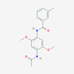 molecular formula C18H20N2O4 B5119242 N-(4-acetamido-2,5-dimethoxyphenyl)-3-methylbenzamide 