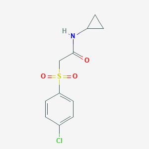 2-[(4-chlorophenyl)sulfonyl]-N-cyclopropylacetamide