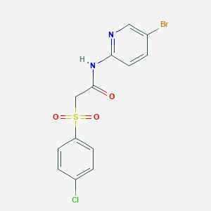 N-(5-bromopyridin-2-yl)-2-[(4-chlorophenyl)sulfonyl]acetamide