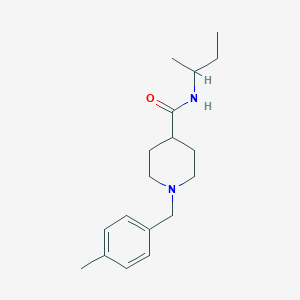 molecular formula C18H28N2O B5119277 N-(butan-2-yl)-1-(4-methylbenzyl)piperidine-4-carboxamide 