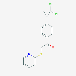1-[4-(2,2-Dichlorocyclopropyl)phenyl]-2-(pyridin-2-ylsulfanyl)ethanone