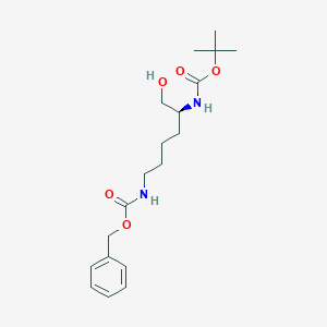 molecular formula C19H30N2O5 B051195 (S)-Benzyl tert-butyl (6-hydroxyhexane-1,5-diyl)dicarbamate CAS No. 82689-20-1