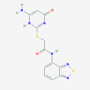 molecular formula C12H10N6O2S2 B511963 2-[(4-amino-6-hydroxypyrimidin-2-yl)sulfanyl]-N-(2,1,3-benzothiadiazol-4-yl)acetamide CAS No. 1010886-78-8
