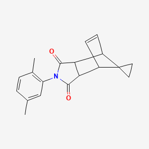 molecular formula C19H19NO2 B5119682 4-(2,5-Dimethylphenyl)spiro[4-azatricyclo[5.2.1.02,6]dec-8-ene-10,1'-cyclopropane]-3,5-dione 
