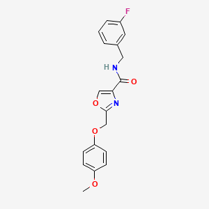 molecular formula C19H17FN2O4 B5119764 N-[(3-fluorophenyl)methyl]-2-[(4-methoxyphenoxy)methyl]-1,3-oxazole-4-carboxamide 