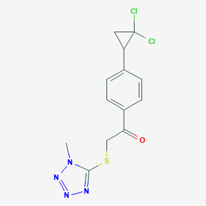 1-[4-(2,2-dichlorocyclopropyl)phenyl]-2-[(1-methyl-1H-tetrazol-5-yl)sulfanyl]ethanone