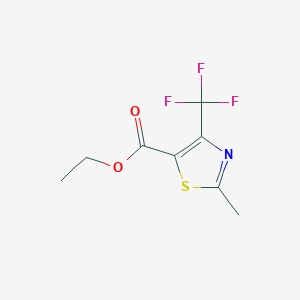 molecular formula C8H8F3NO2S B051198 Ethyl 2-methyl-4-(trifluoromethyl)-1,3-thiazole-5-carboxylate CAS No. 117724-62-6