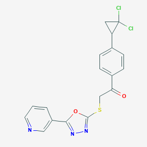 1-[4-(2,2-Dichlorocyclopropyl)phenyl]-2-{[5-(pyridin-3-yl)-1,3,4-oxadiazol-2-yl]sulfanyl}ethanone