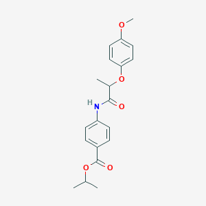 molecular formula C20H23NO5 B5119999 Methylethyl 4-[2-(4-methoxyphenoxy)propanoylamino]benzoate 