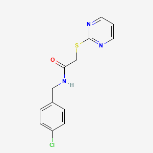 molecular formula C13H12ClN3OS B5120017 N-[(4-chlorophenyl)methyl]-2-(pyrimidin-2-ylsulfanyl)acetamide 