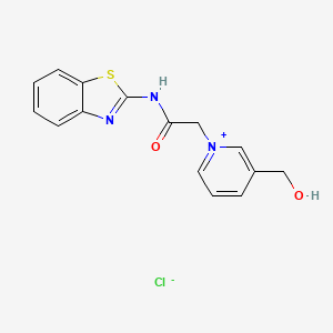 molecular formula C15H14ClN3O2S B5120119 N-(1,3-benzothiazol-2-yl)-2-[3-(hydroxymethyl)pyridin-1-ium-1-yl]acetamide;chloride 